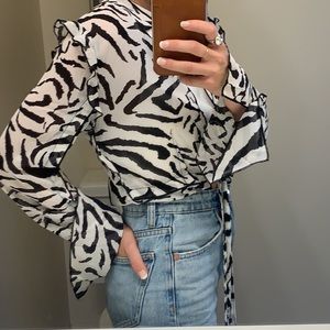 Sheer Zebra Blouse